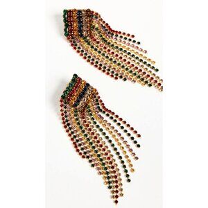 Deepa Gurnani Earrings Niomi Crystal Rainbow Sparkle Cocktail